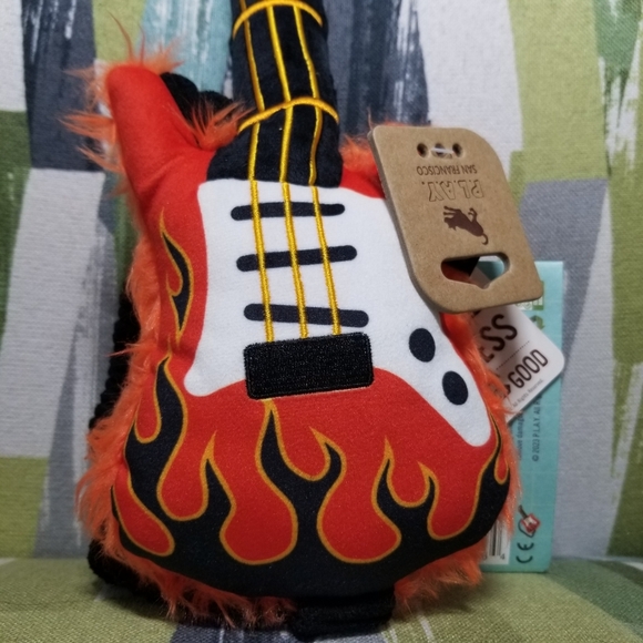 PLAY San Francisco Guitar Hero Rock'N Rollover Dog Toy Certified Non-Toxic - Picture 8 of 10
